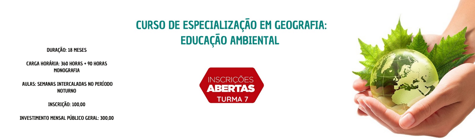 ESPECIALIZAÇÃO EM GEOGRAFIA: EDUCAÇÃO AMBIENTAL