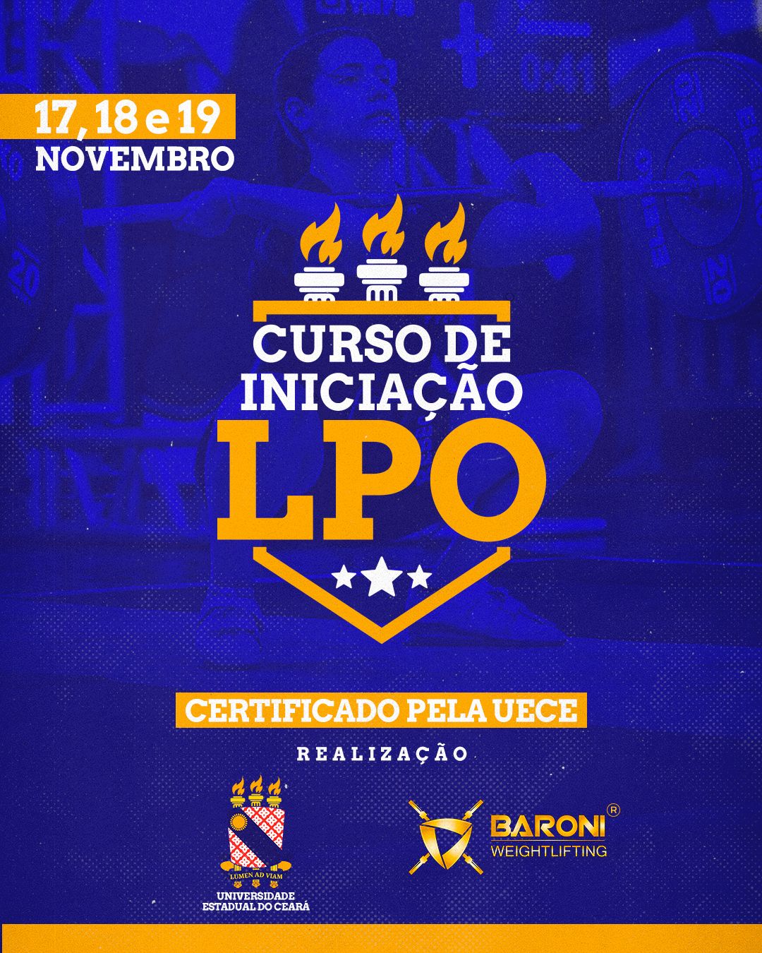 Iniciação ao Levantamento de Peso Olímpico.
